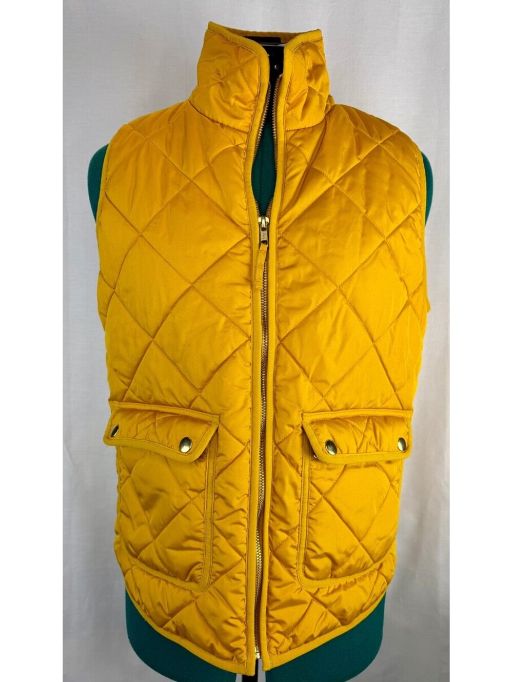 J.Crew Women’s Small Excursion PrimaLoft Quilted Vest Honey Glaze Yellow